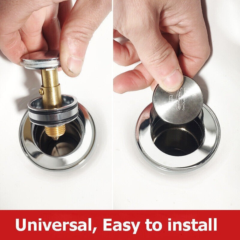 Easy Pop Up Click Clack Basin Sink Bath Waste Plug Replacement Bolt Spring M8 UK