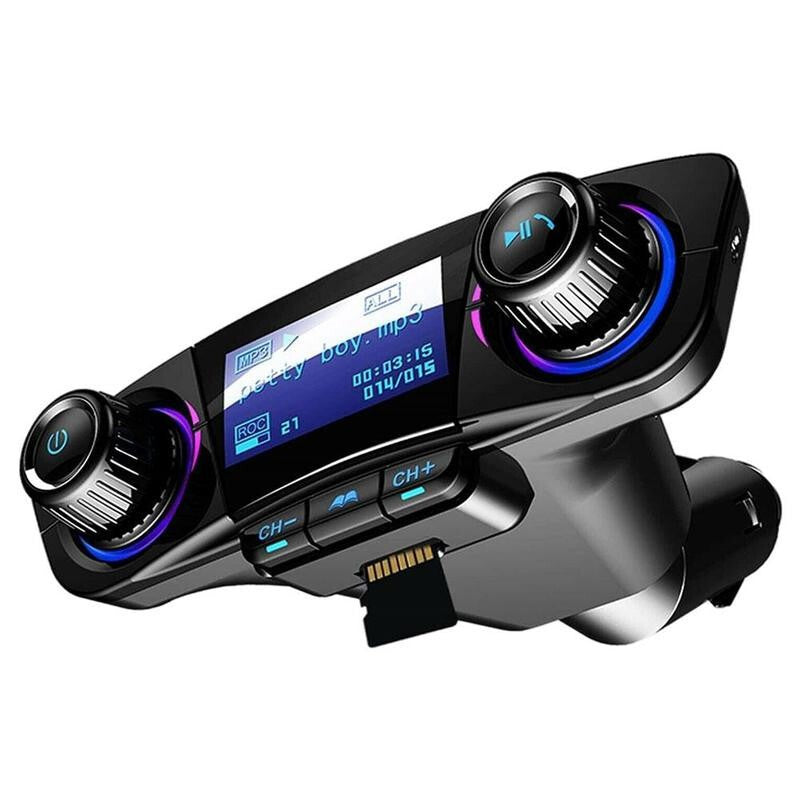 Car Wireless Bluetooth MP3 FM Transmitter AUX Audio Stereo Adapter 2 USB Charger