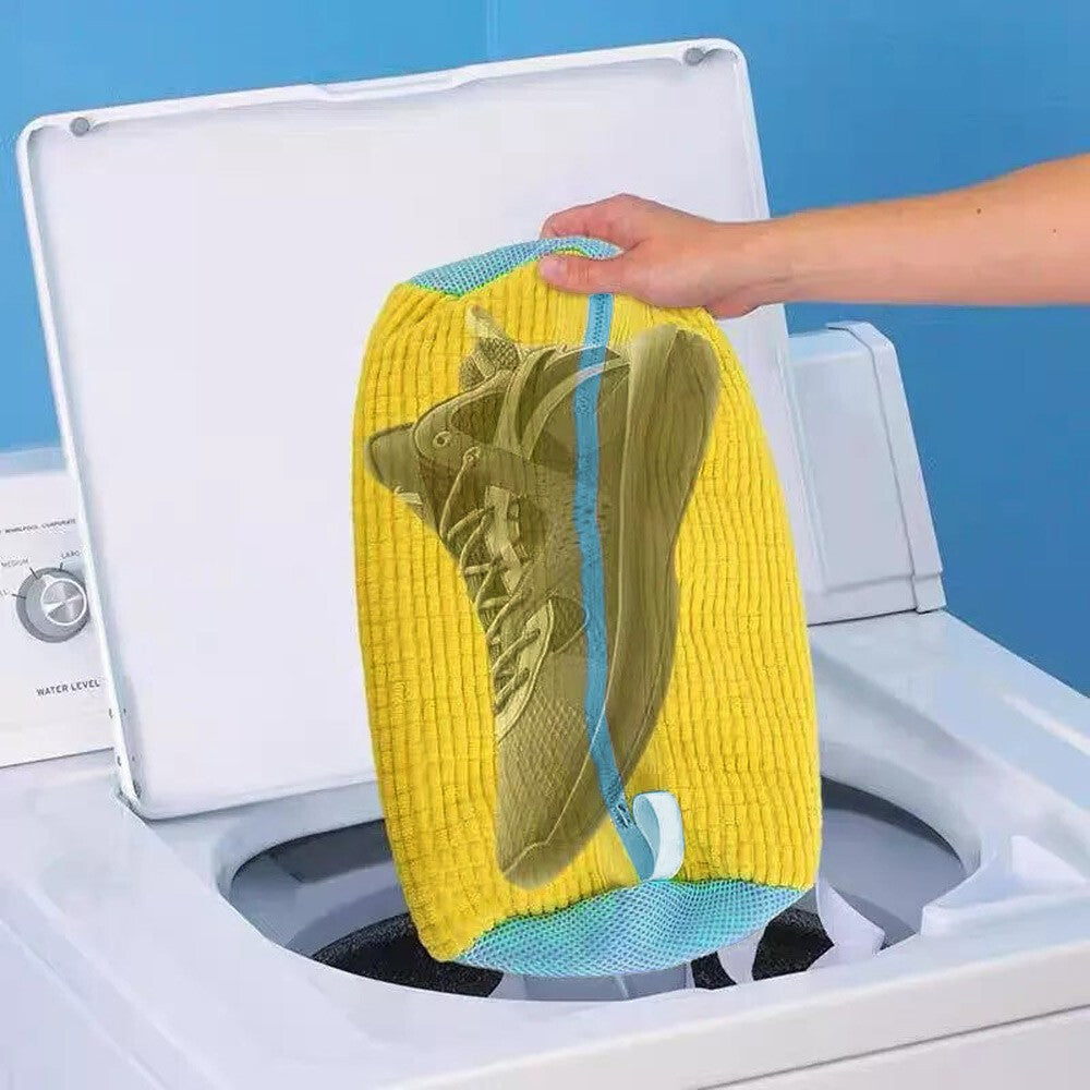 2pcs Washing Machines Trainers Shoes Laundry Bag Wash Boot Mesh with Zips