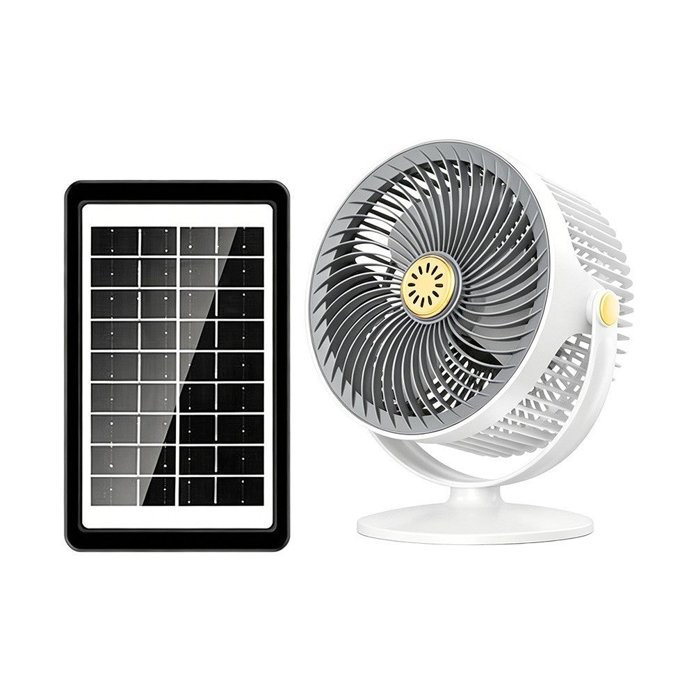 Standing Fan Solar Powered 5 Speed Rechargeable 720deg Airflow Control.*