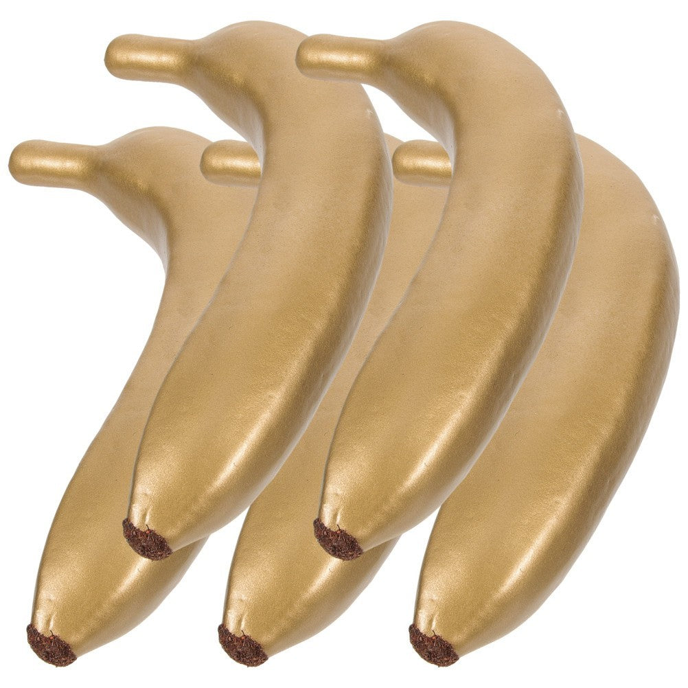 5 Pcs Tropical Party Decorations Banana Artificial Food Props Decorative Fruit