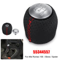 6 Speed Red PU Leather Gear Shift Knob & Cap For Alfa Romeo 159 Brera Spider