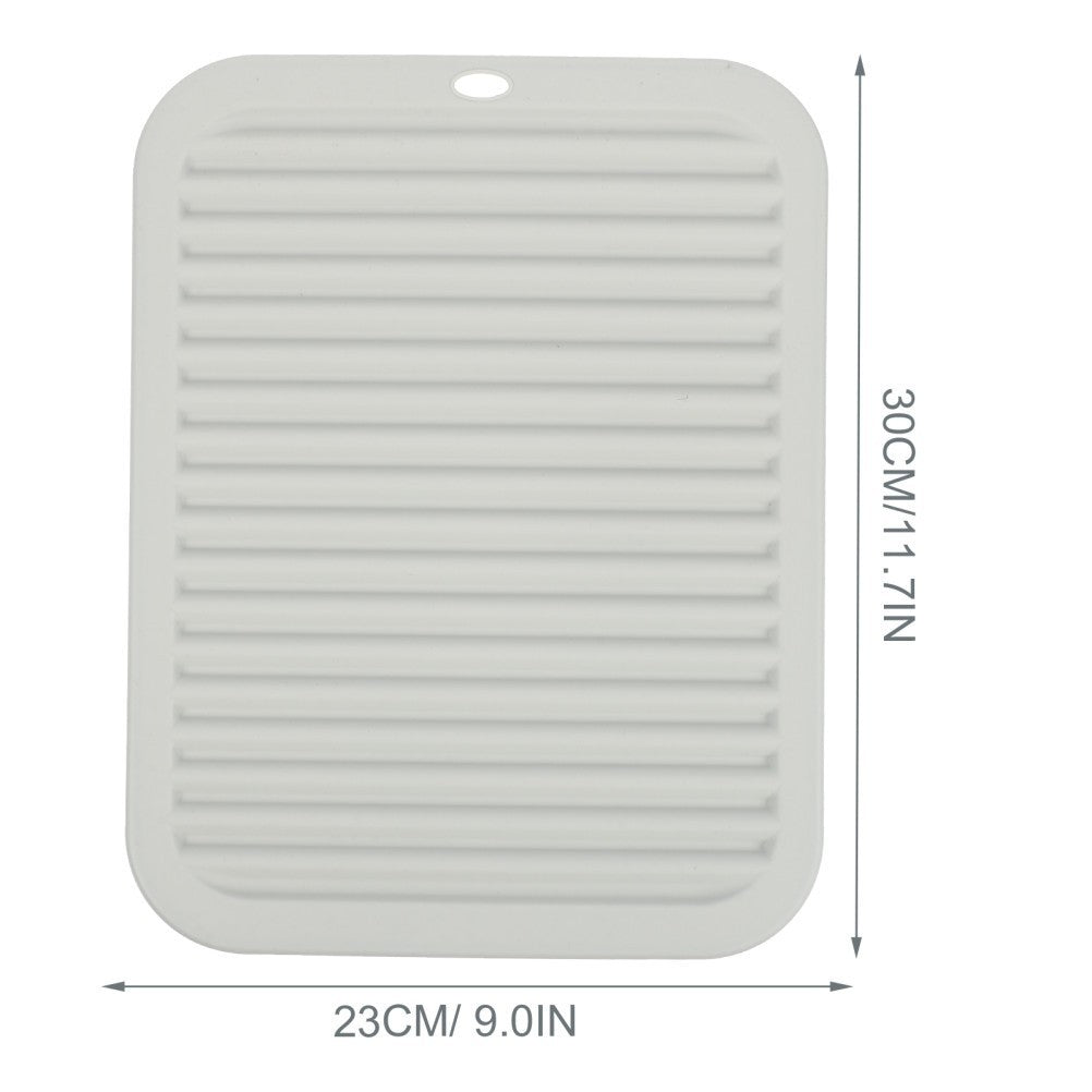 2 Pcs Heat Resistant Silicone Mat Kitchen Drying Dish for Counter