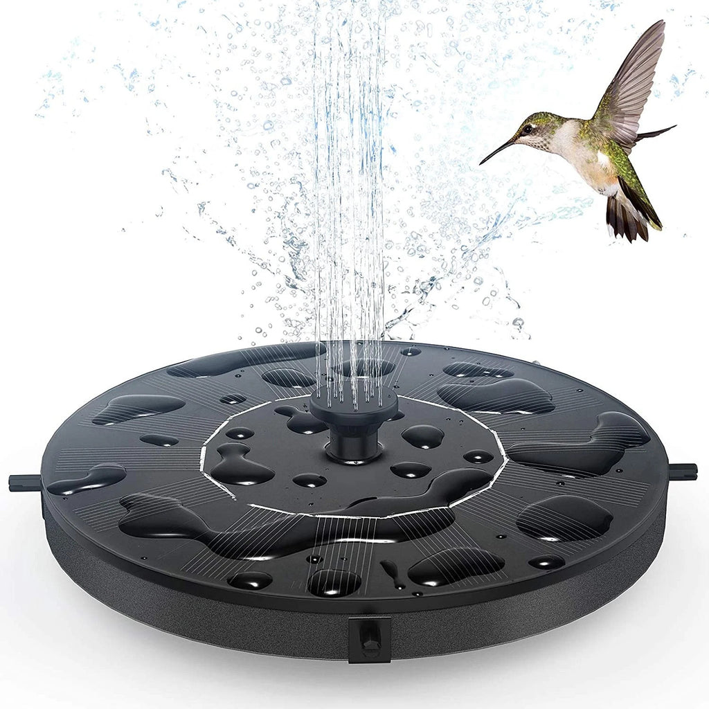 Outdoor Solar Fountain Pump Powered Floating Bird Bath Water Garden Pond UK