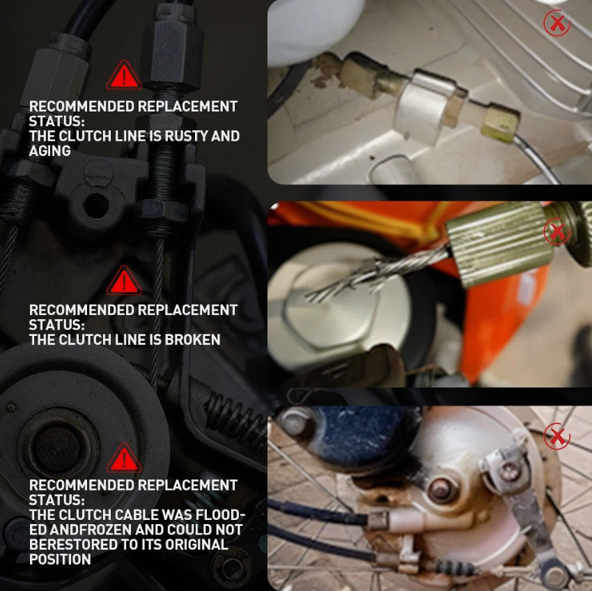 Motorcycle 5m DIY Throttle Cable Repair Kit with Nipples Ferrules for Pit Bike