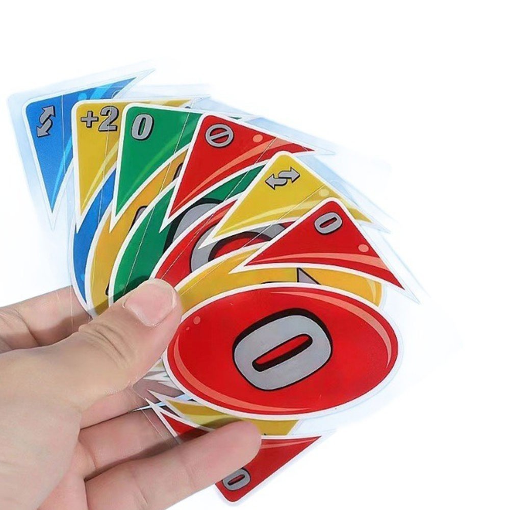 UNO  Waterproof Card Game Transparent PVC Plastic Pressure Proof Board Game