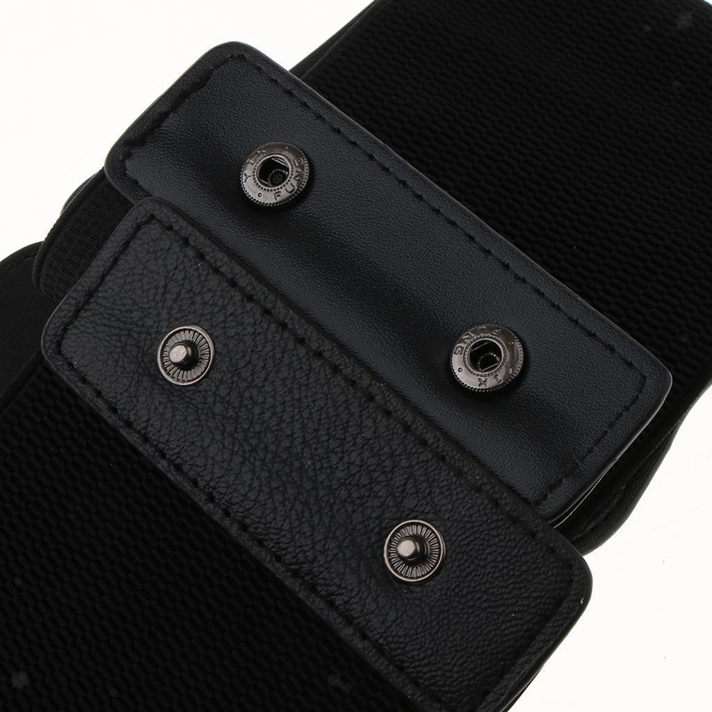 Women's Retro Steampunk Leather Waist Belt Waspie Wide Elastic Corset
