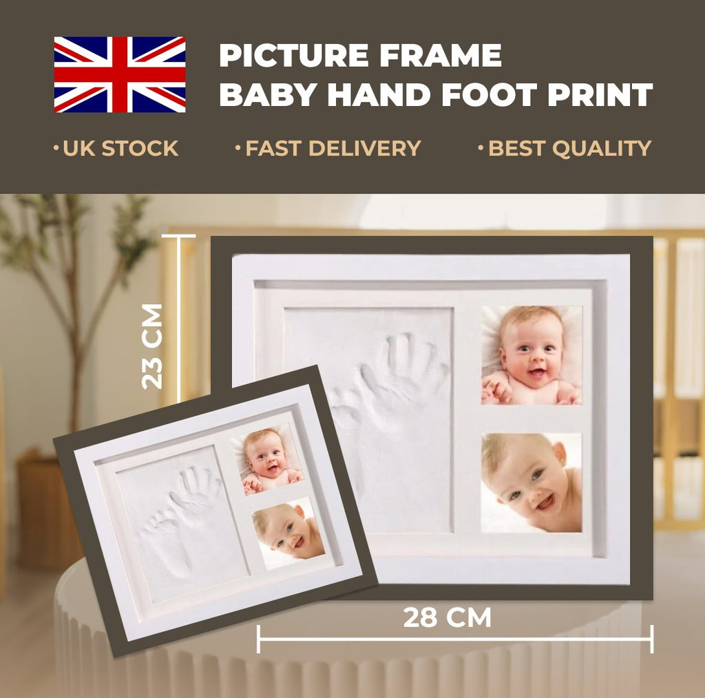 Baby Handprint Footprint Kit with Frame Newborn Keepsake Gift Baby Shower