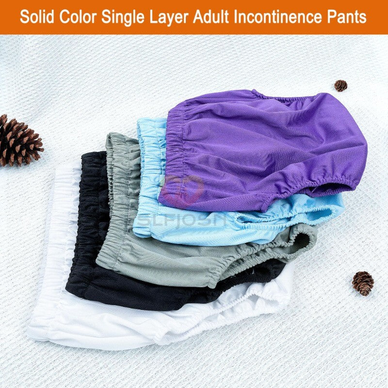 3 PCS Adult Washable Incontinence Underwear Diaper Pants Leak-proof Reusable