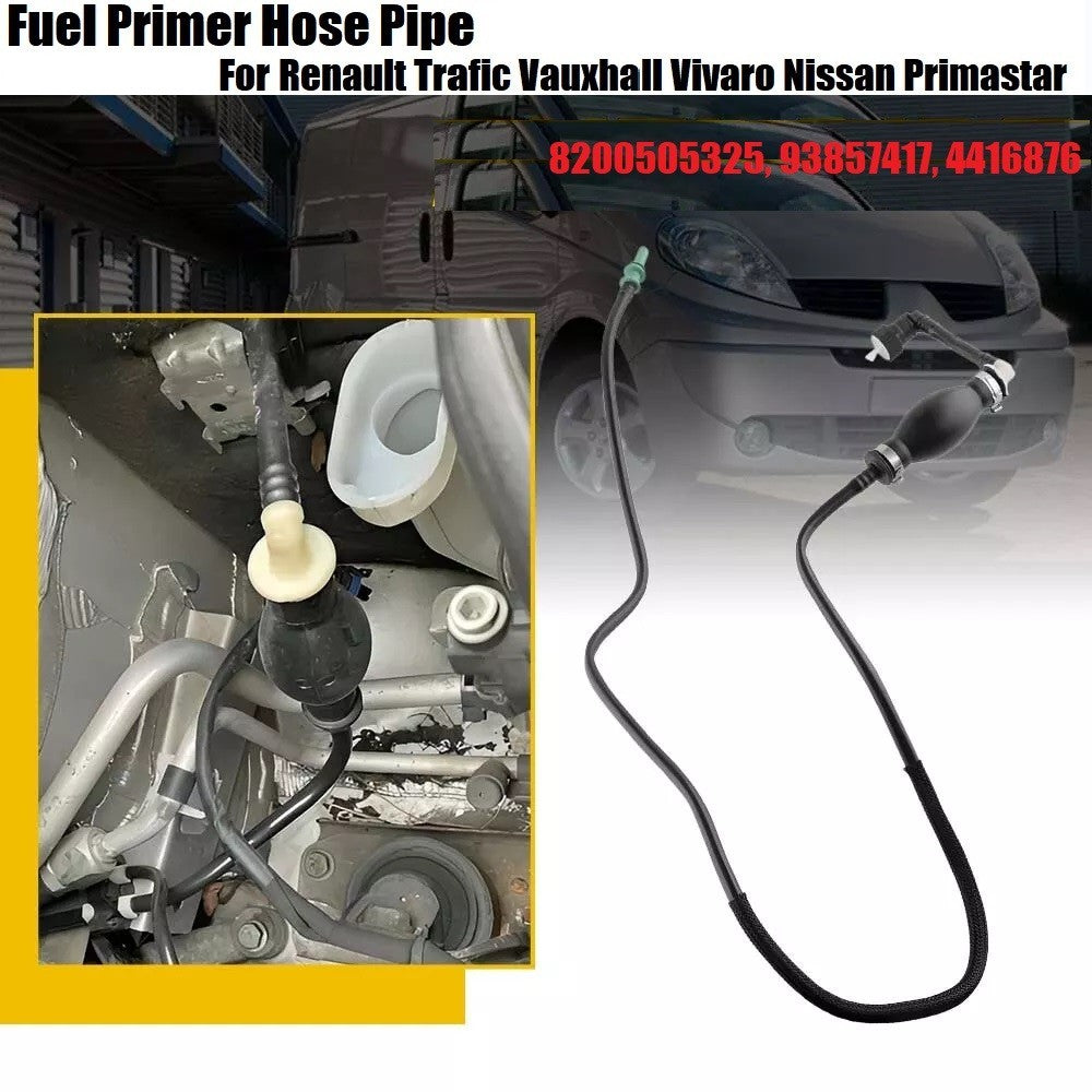 For Renault Trafic Vauxhall Vivaro Fuel Primer Hose Pipe 1.9,2.0 Dci 8200505325