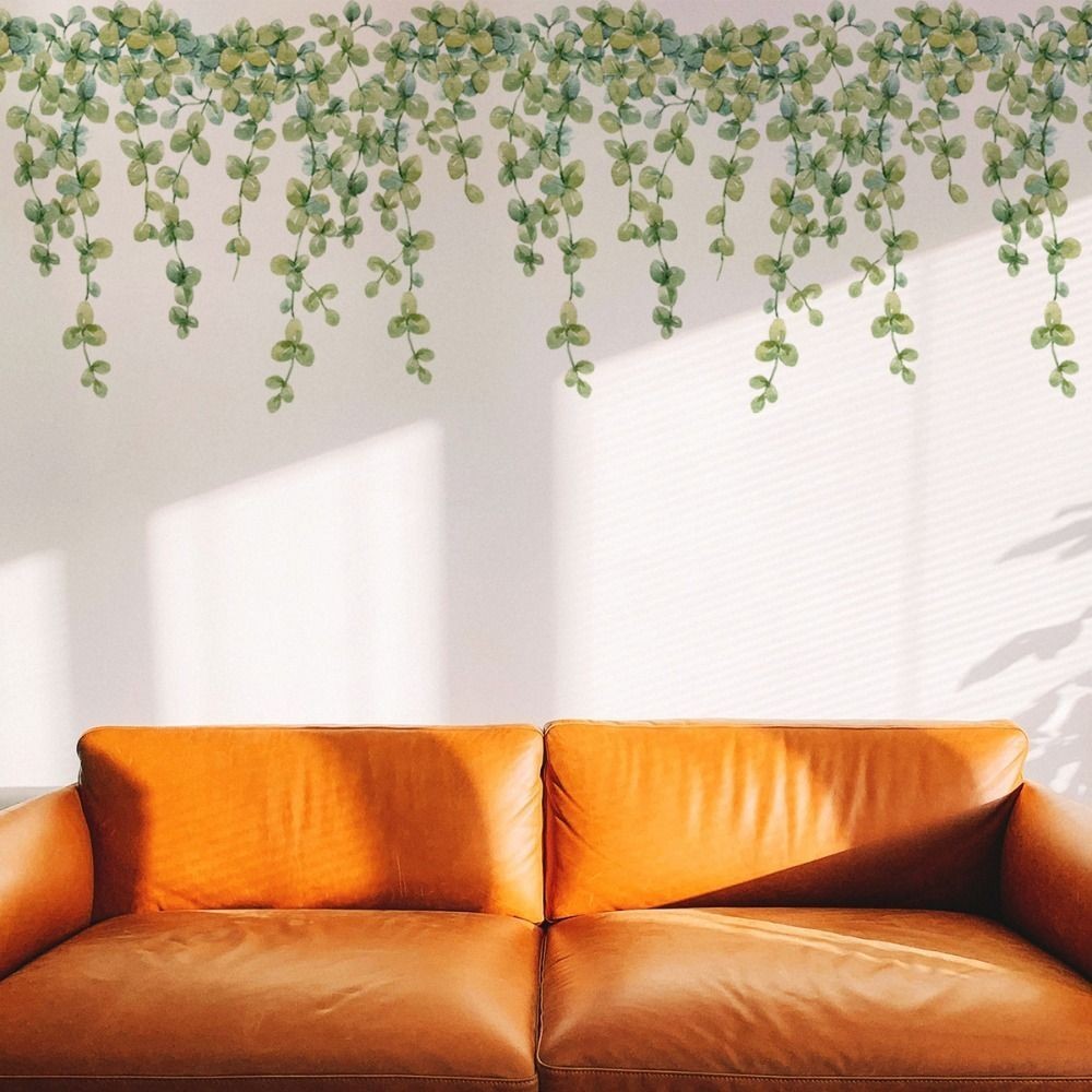 Ornament Home Decoration Eucalyptus Leaves Decal Green Plant Vine Wall Stickers