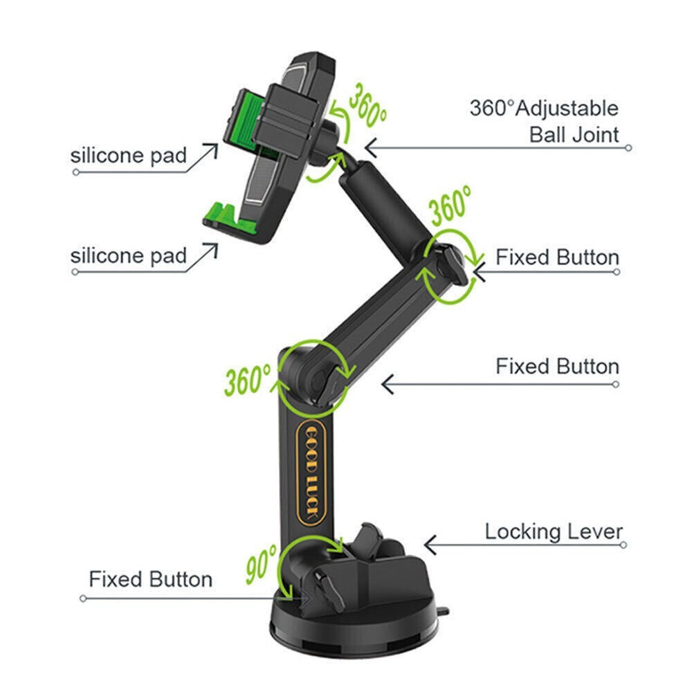 Heavy Duty HGV Truck 43cm Phone Holder Suction Mount Windscreen Cradle 11cm