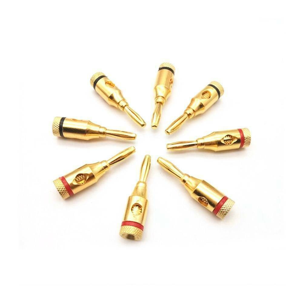 20 x 4mm Gold Plated Musical Audio Speaker Cable Wire Connector 4mm Banana Plugs
