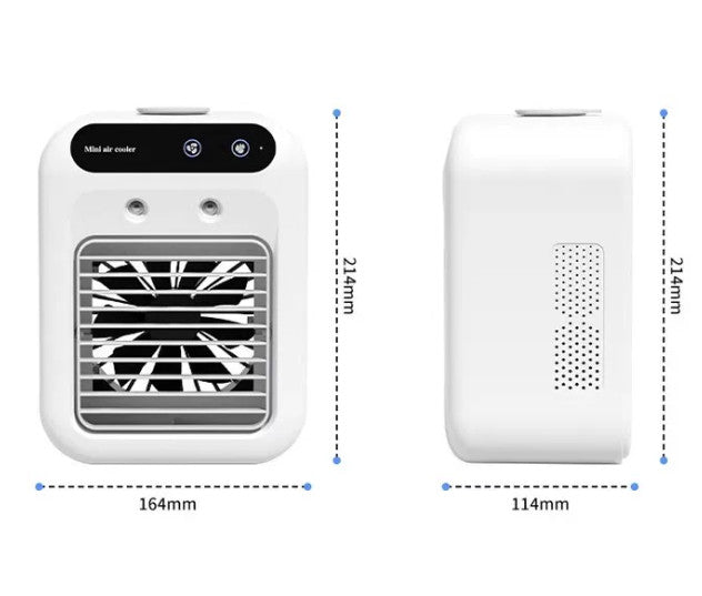 Portable Air Conditioner Rechargeable Mini AC Cooling Fan 2 Speed Spray