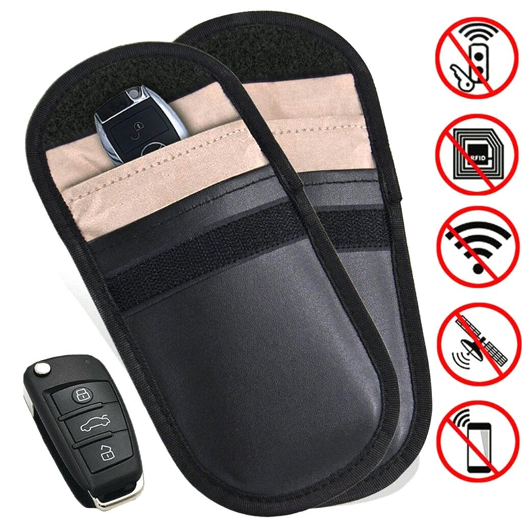 Keyless Entry Car Key Fob Signal Blocker Guard Protector Faraday Bag Pouch Black