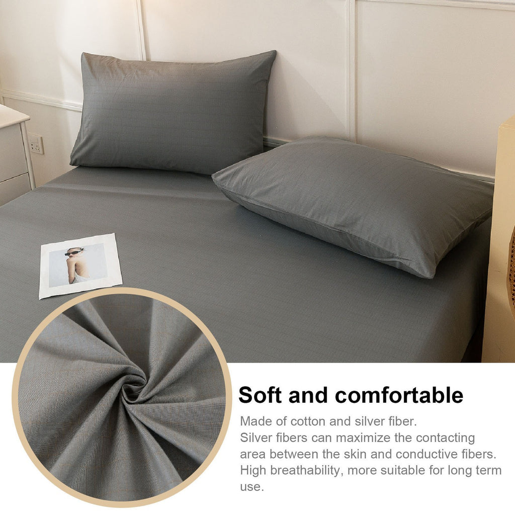Grey 51x75cm Grounding Pillowcase Cotton Anti Static Ground Pillow Cover For SG