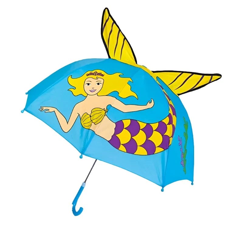 Cute Cartoon Children Umbrella Long Handled 3D Ear Modeling For Boys And Girls U