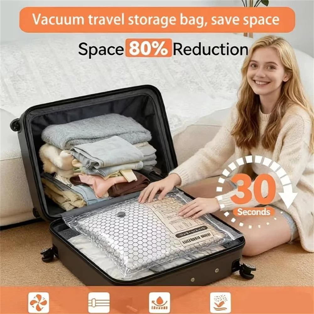Cordless Rechargeable Vacuum Bag Set Portable Travel Storage Pump Bedding Clothe