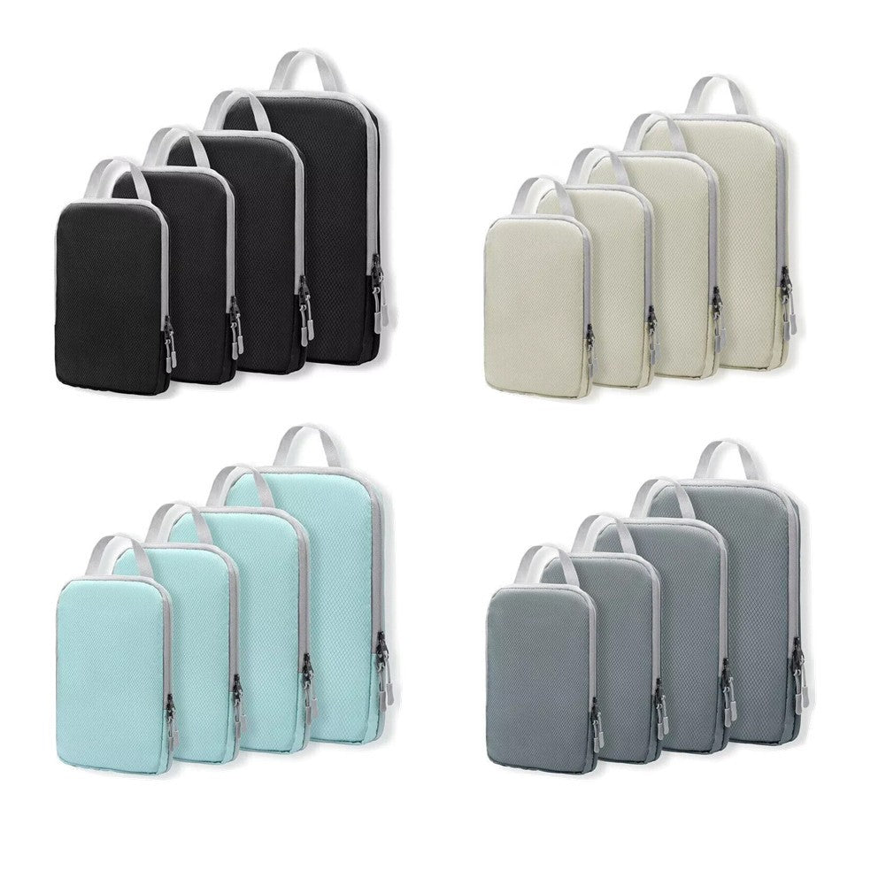 4Pcs Compression Bags Organiser Suitcases Packing Cubes Storage Luggage Travel