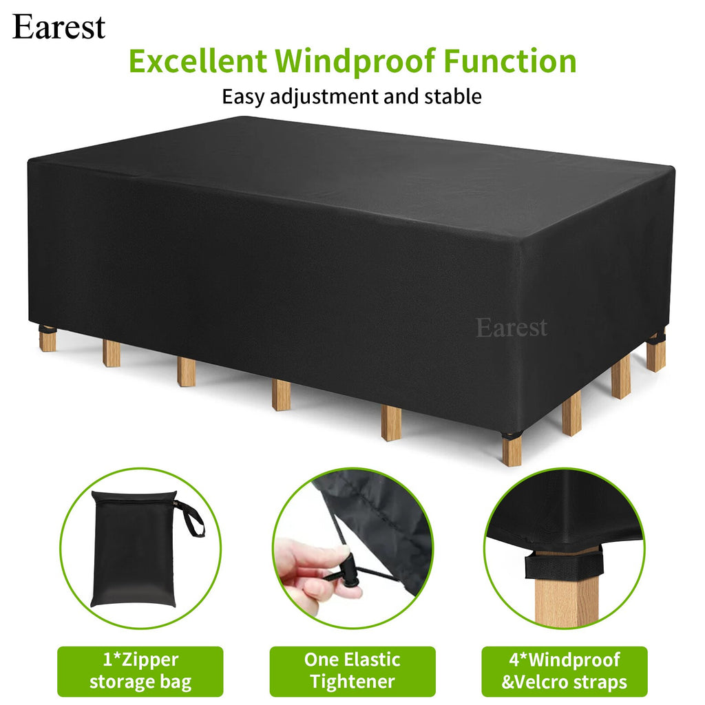 Heavy Duty Waterproof Garden Patio Furniture Cover for Rattan Table Sofa Outdoor