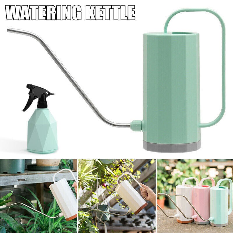 Indoor Small Watering Can Long Narrow Spout Sprinkler Kettle For Plants 1.2L UK