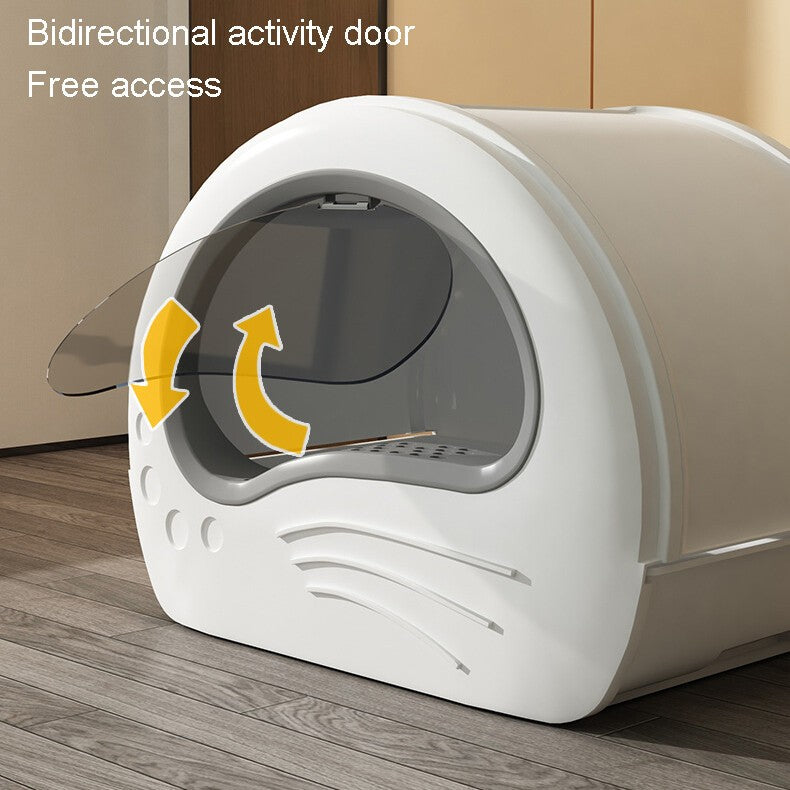 Large Automatic Cat Litter Tray Self Cleaning Box with UV Sterilization for Cats