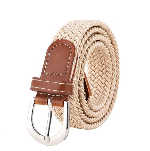 Unisex Woven Elastic Stretch Belt Braided Adjustable Casual Jeans Waist Belt UK