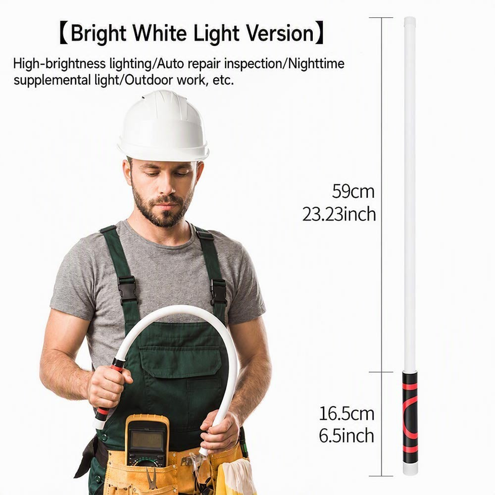 75.5cm Flexible LED Flashlight Stick Bendable Work Light With 3 Brightness Modes