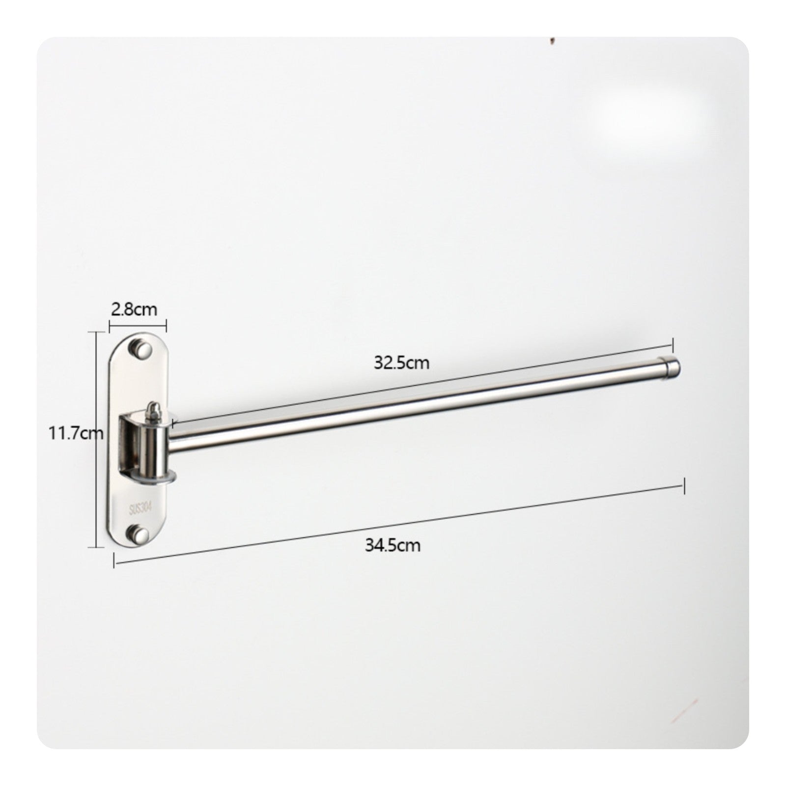 Towel Bar with Rotating Arm Heavy Duty Swing Arm Towel Bar Smooth for Bathroom