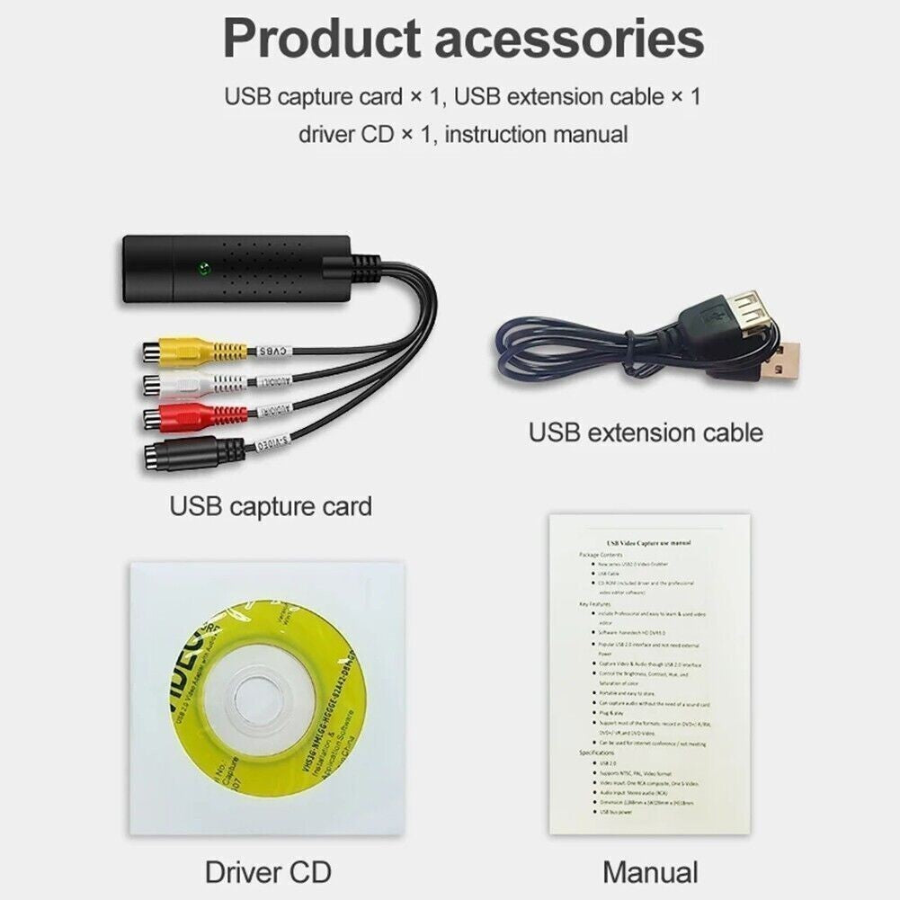 Transfer Video Recordings from VCR TV to Computer with USB Capture Card UK