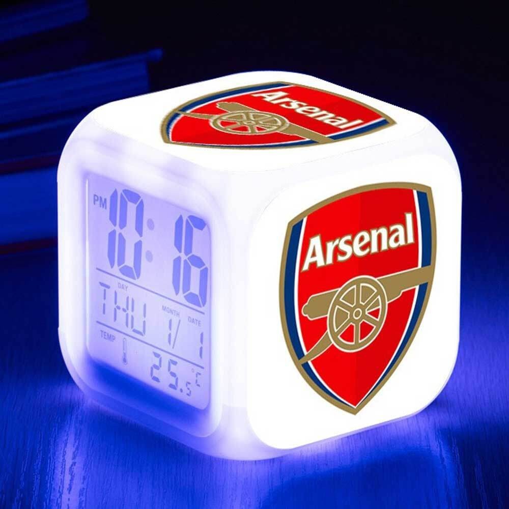 LED Night Light Digital Lamp Alarm Clock 7-Colour Changing Great Gift Kids Boys