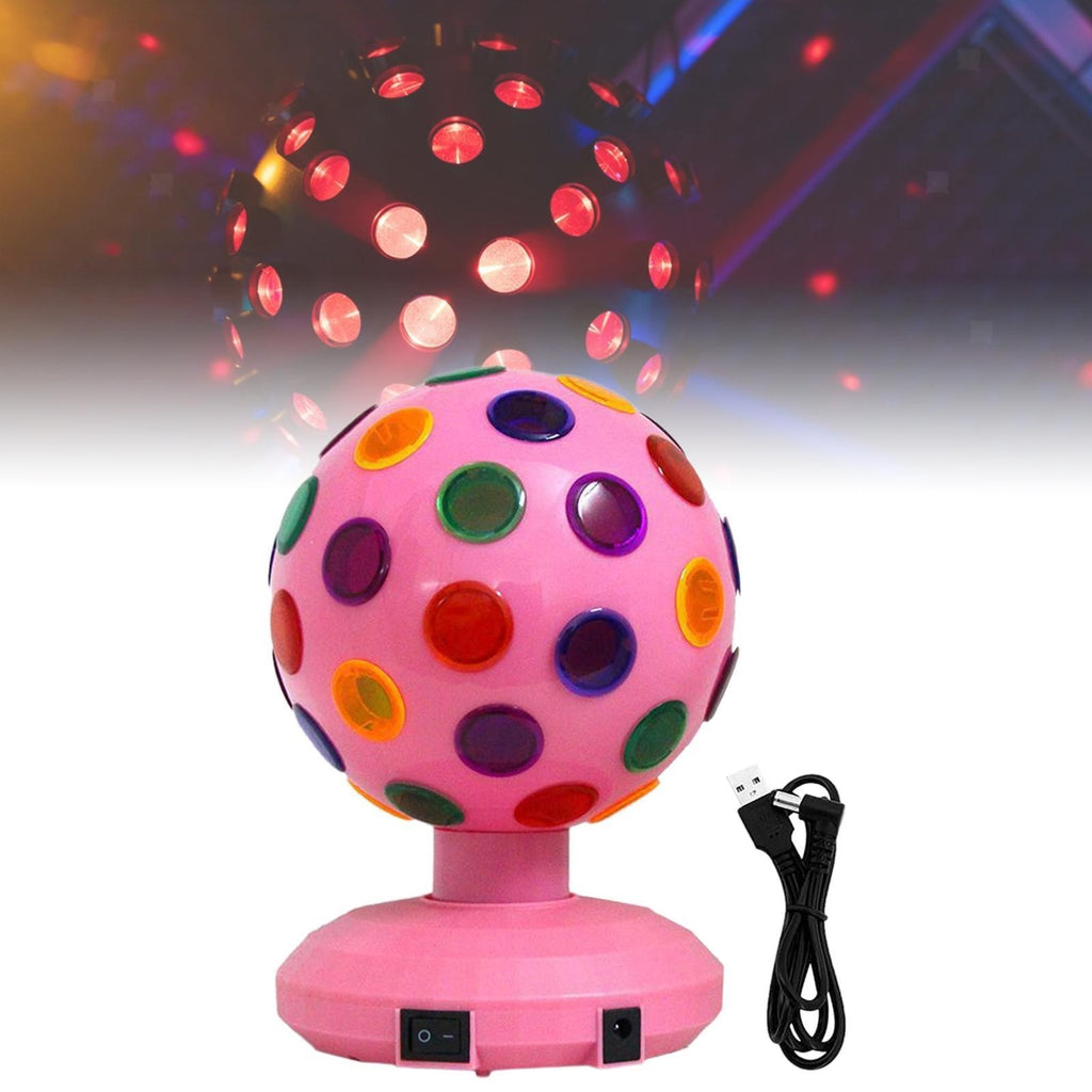 Disco Ball Lamp 360° Rotation Portable DJ Lighting for Bar Room Stages NEW.*