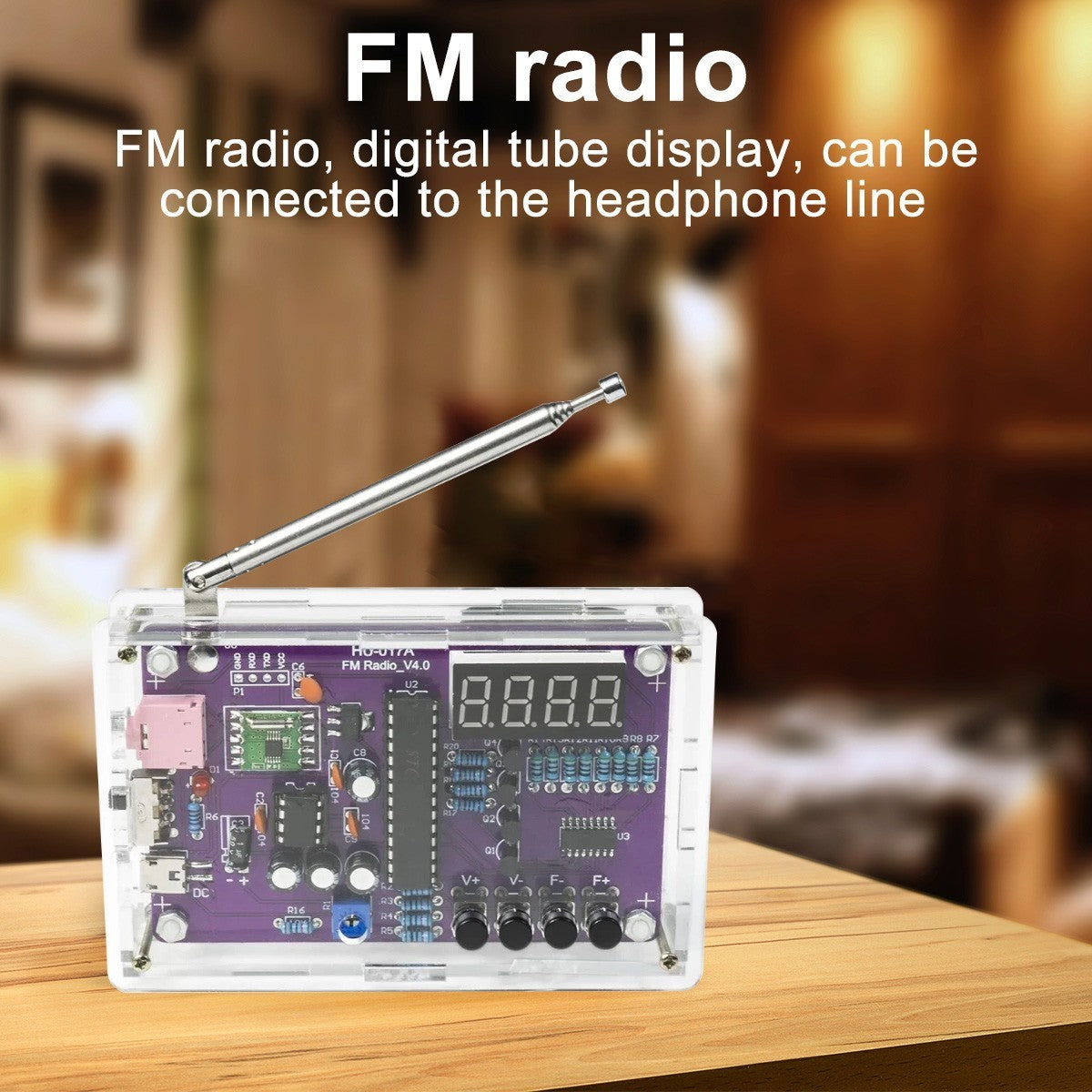 DIY FM Radio Electronic Kit 87-108MHz Digital RDA5807S Module Soldering Project