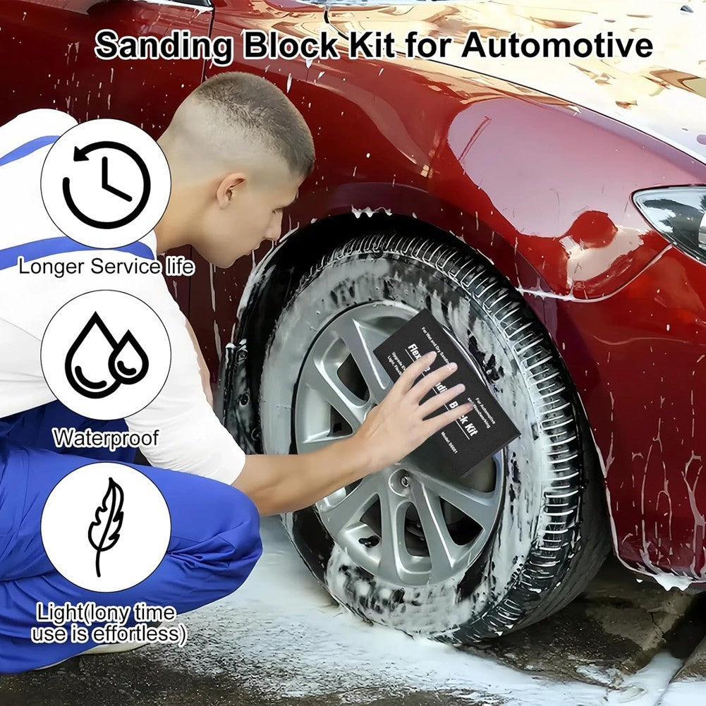 7Pcs Sanding Blocks For Curved Edges Eva Foam Construction Auto Sanding