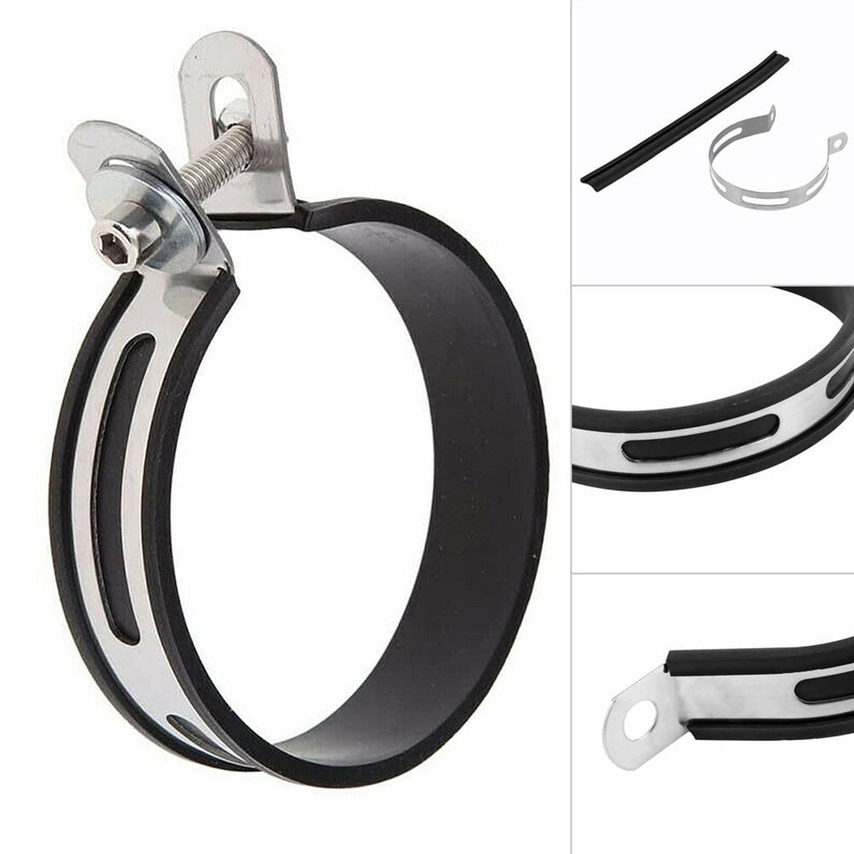 10cm Motorcycle Exhaust Muffler Silencer Hanger Clamp Strap Mount Bracket