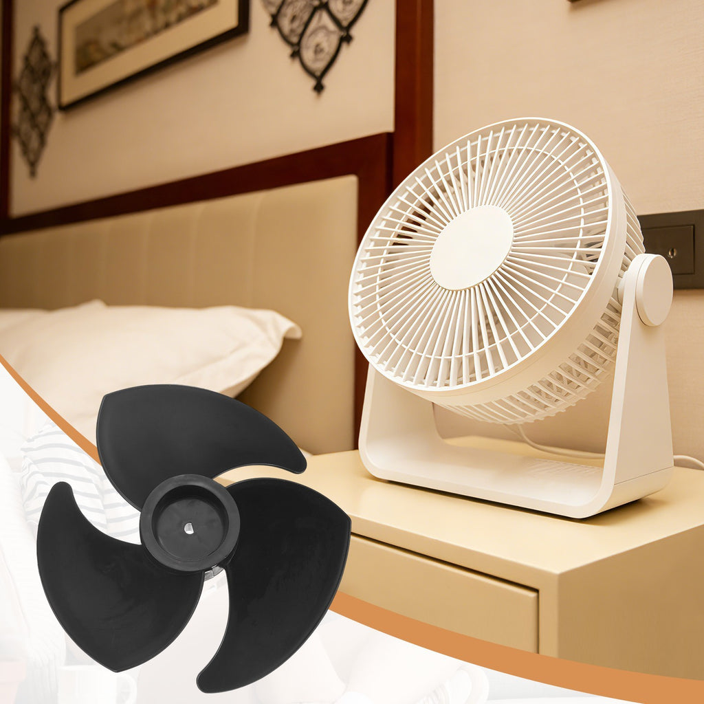 2Pcs 7 Inch Plastic Fan Blade Circulation Fan Blade Replacement, Black