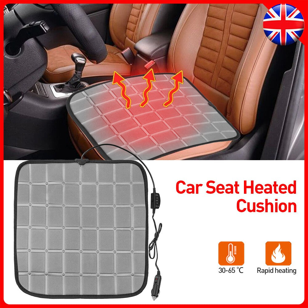 12V Car Seat Pad Cushion Cover Electric Heating Heater Warm Heated Mat Universal
