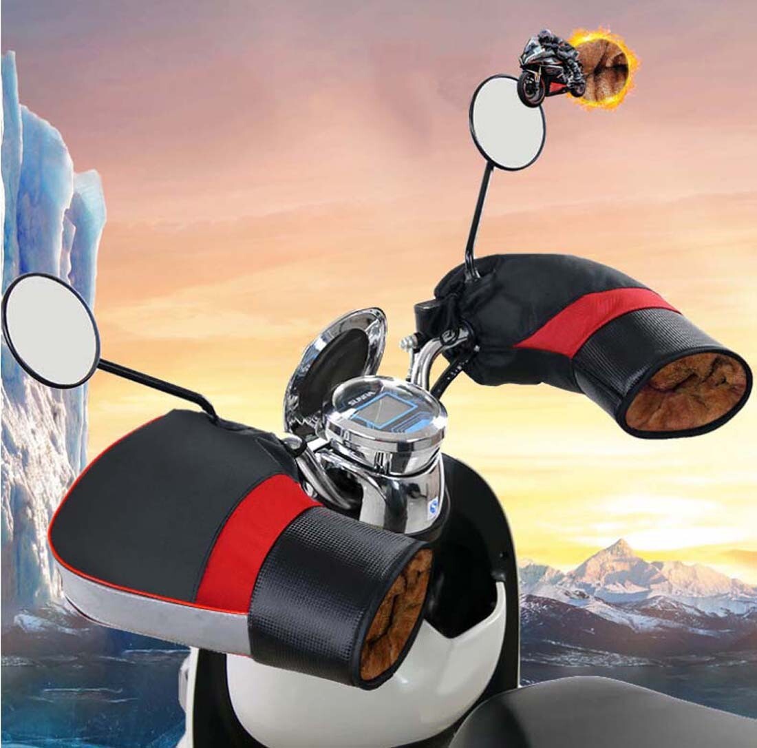 Handlebar Hand Muffs Warmer Winter for Motorcycle Scooter Bike Gloves Durable