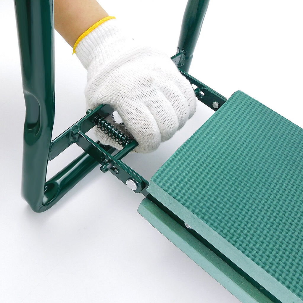 2-in-1 Folding Garden Kneeler Padded Foam Seat Stool Knee Pad Portable Helper