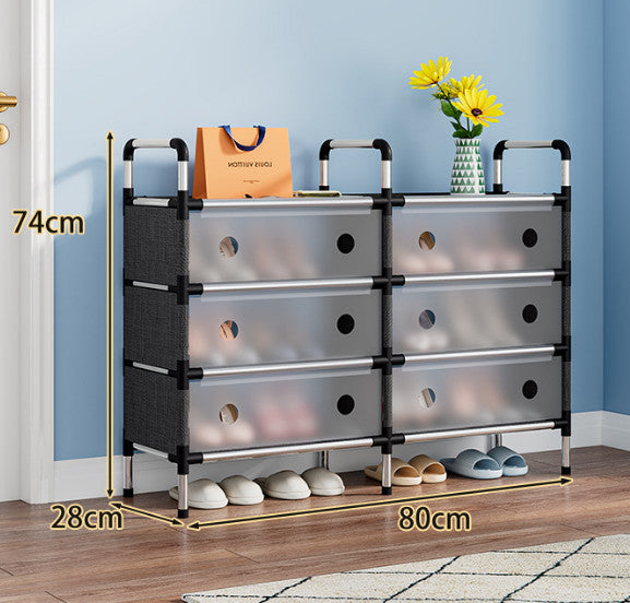 4/5/6 Detachable Multi-layer Shoe Cabinet Organizer Stand with Dustproof Panels