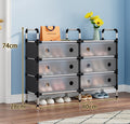 4/5/6 Detachable Multi-layer Shoe Cabinet Organizer Stand with Dustproof Panels