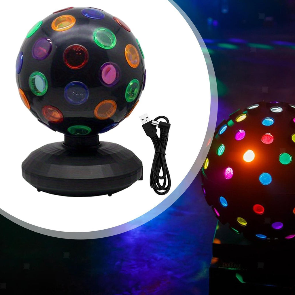 Disco Ball Lamp 360° Rotation Portable DJ Lighting for Bar Room Stages NEW.*
