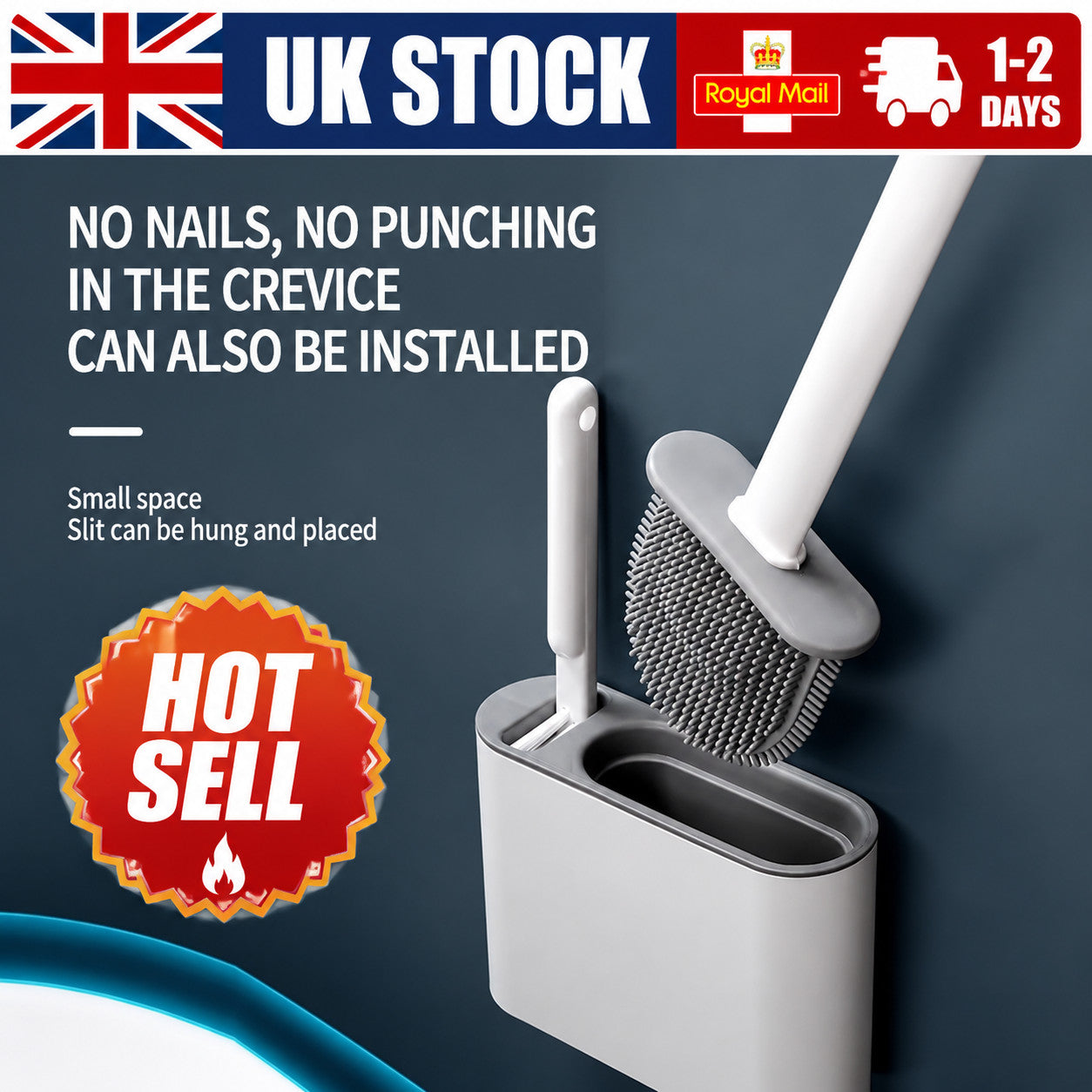Toilet Brush And Holder Bathroom Toilet Brush Holder Set Silicone Brush Durable