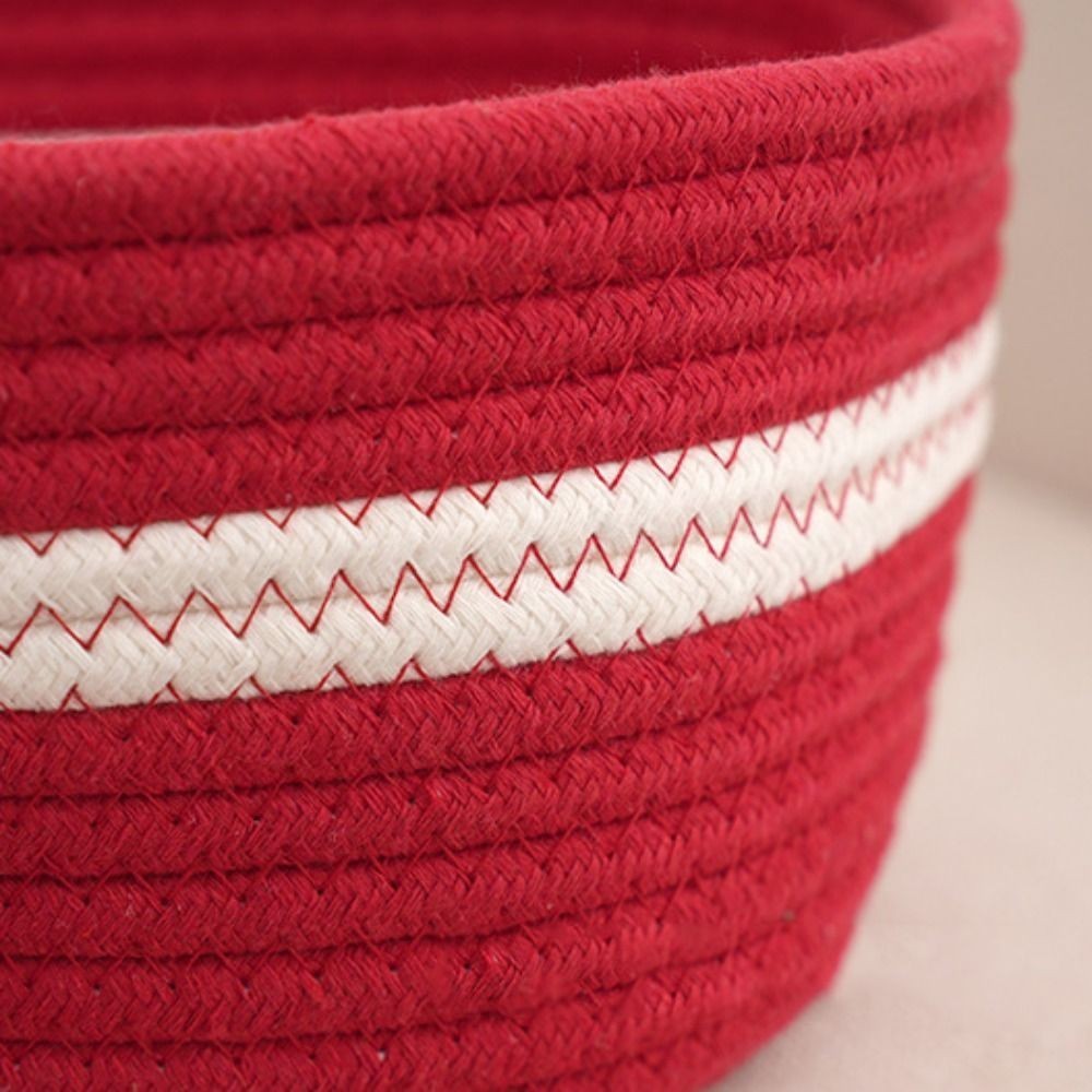 Woven Storage Basket Red Cherry Basket Snacks Gift Basket Desktop Organizer