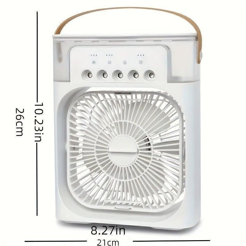2X Portable Air Cooler Fan Black & White Evaporative AC Humidifier UK