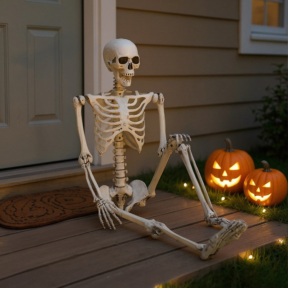 90cm Halloween Poseable Skeleton Full Life Size Human Skeleton Decoration