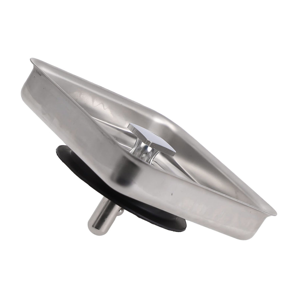 Square Stainless-Steel Kitchen Sink Strainer Drainer Post Stopper Waste-Plug