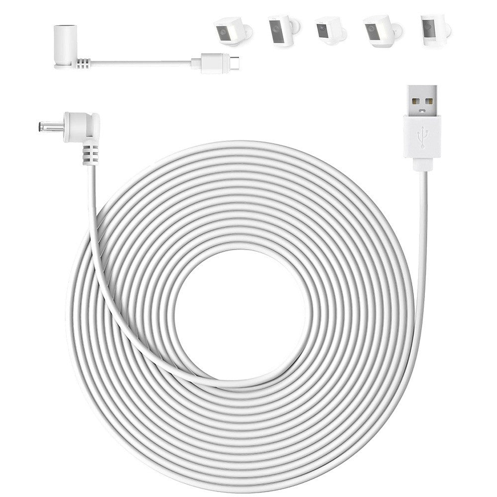 Power Supply Cable and Adapter Compatible with For Ring Cameras 10m Outdoor