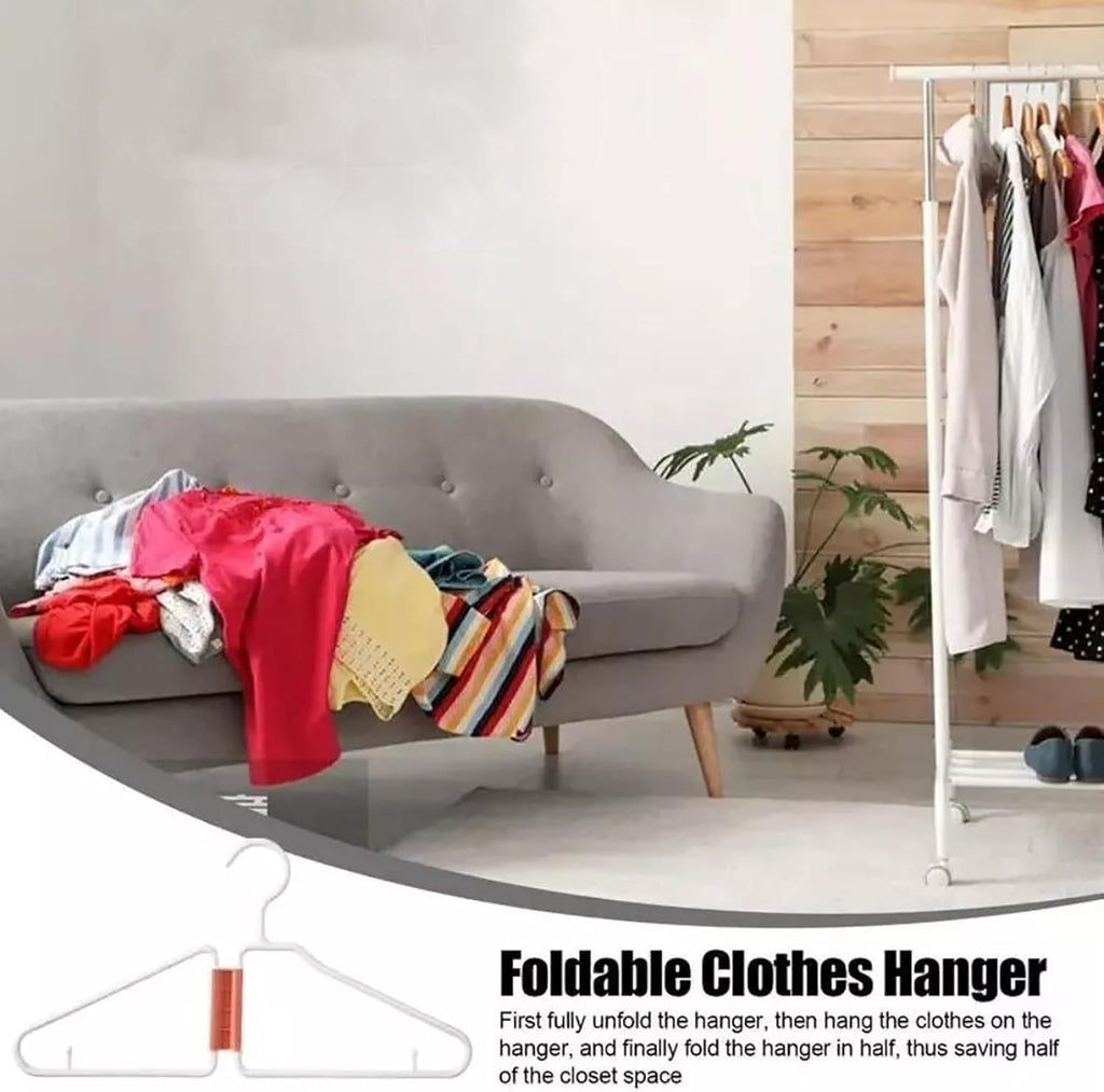 12 Pack Foldable Coat Hanger,Portable Travel Hangers, Space Saving Fold in
