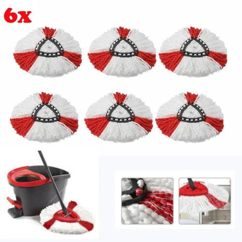 6x Replacement for Vileda Mop Heads Easy Wring Refill Turbo Microfibre Spin Mop